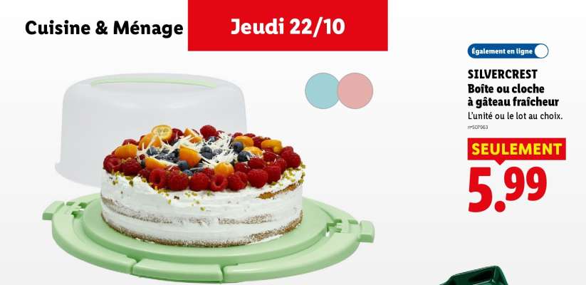SILVERCREST Boîte ou cloche à gâteau fraîcheur
