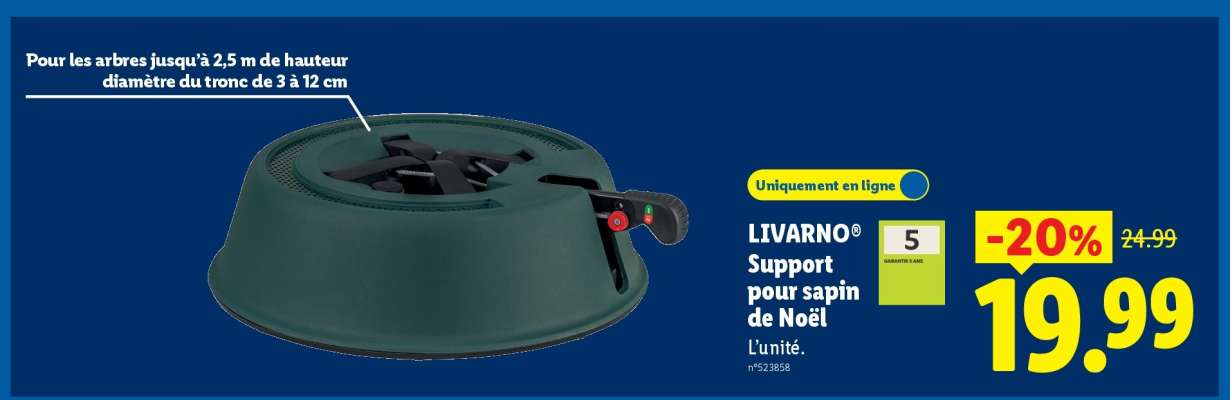 LIVARNO® Support pour sapin de Noël