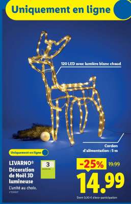 LIVARNO® Décoration de Noël 3D lumineuse