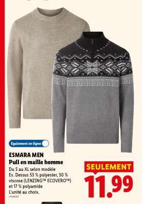 ESMARA MEN Pull en maille homme