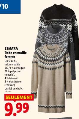 ESMARA Robe en maille femme