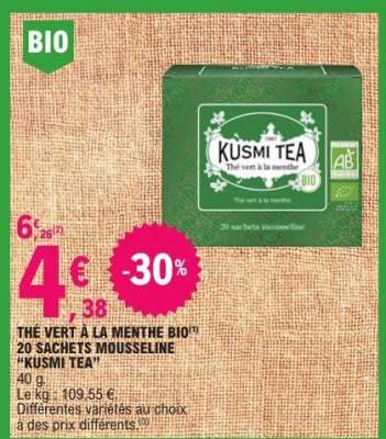 THÉ VERT À LA MENTHE BIO
