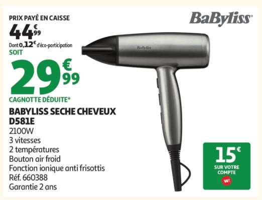 BABYLISS SECHE CHEVEUX D581E