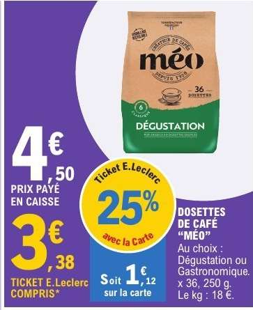 DOSETTES DE CAFÉ “MÉO”