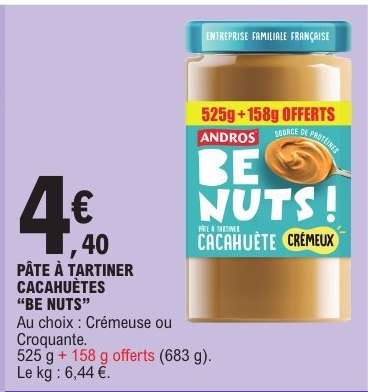 PÂTE À TARTINER CACAHUÈTES BE NUTS
