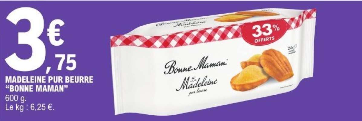 MADELEINE PUR BEURRE 'BONNE MAMAN'