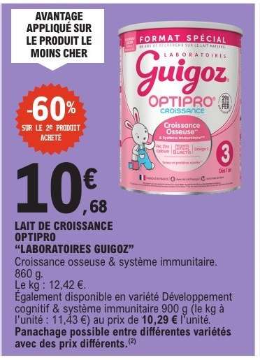 LAIT DE CROISSANCE OPTIPRO 'LABORATOIRES GUIGOZ'