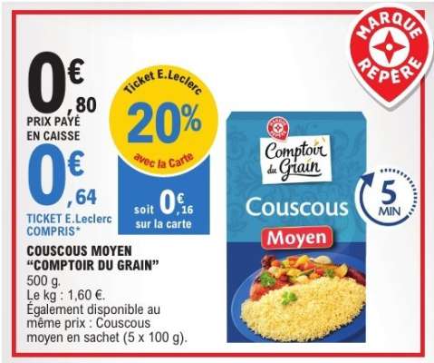 Couscous Moyen 'Comptoir du Grain'