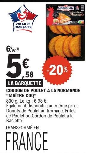 Cordon de Poulet à la Normande "Maître Coq"