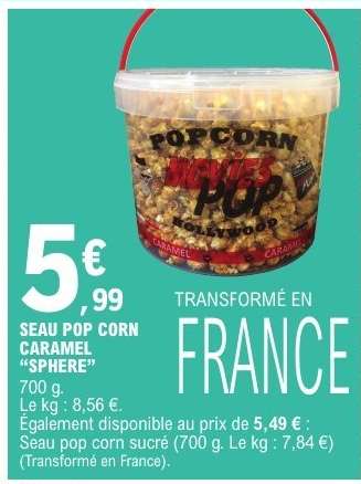 SEAU POP CORN CARAMEL “SPHERE”