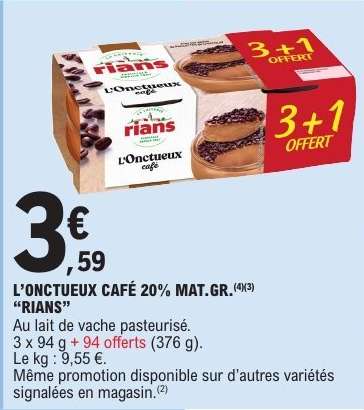 L'ONCTUEUX CAFÉ 20% MAT.GR. "RIANS"