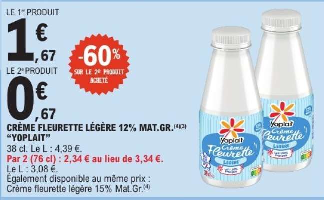CRÈME FLEURETTE LÉGÈRE 12% MAT.GR.