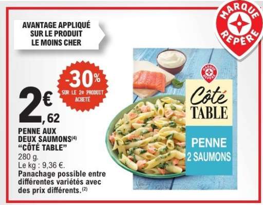 PENNE AUX DEUX SAUMONS "CÔTÉ TABLE"