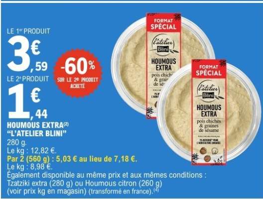 HOUMOUS EXTRA L'ATELIER BLINI