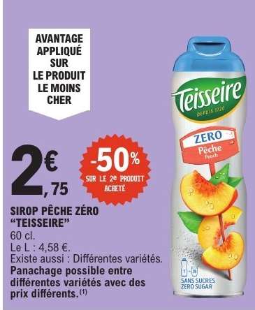 SIROP PÊCHE ZÉRO "TEISSEIRE"