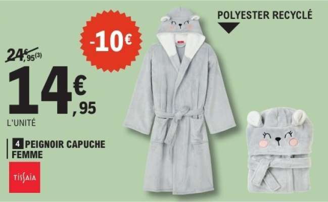 Peignoir Capuche Femme