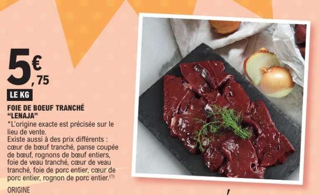 Foie de boeuf tranché 'Lenaja'