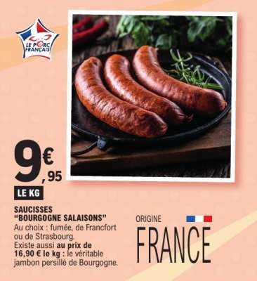 Saucisses "Bourgogne Salaisons"