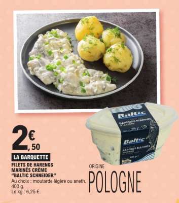 Filets de Harengs Marinés Crème "Baltic Schneider"