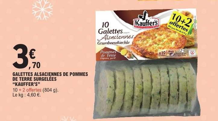 Galettes Alsaciennes de Pommes de Terre Surgelées "Kauffer’s"