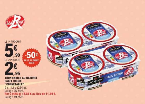 THON ENTIER AU NATUREL LABEL ROUGE "CONNETABLE"