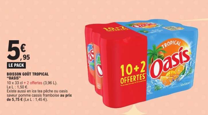 Boisson goût tropical 'Oasis'