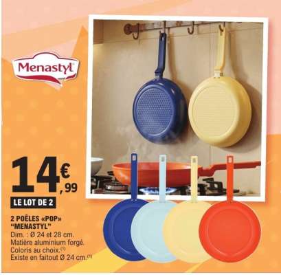 2 POÊLES «POP» «MENASTYL»