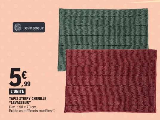 TAPIS STRIPY CHENILLE "LEVASSEUR"