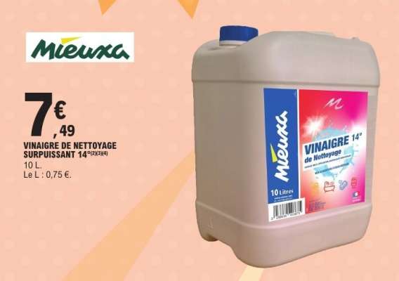 VINAIGRE DE NETTOYAGE SURPUISSANT 14°