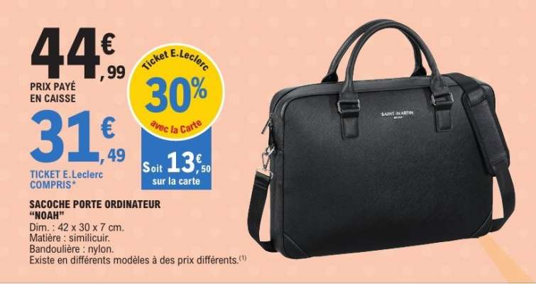 SACOCHE PORTE ORDINATEUR "NOAH"