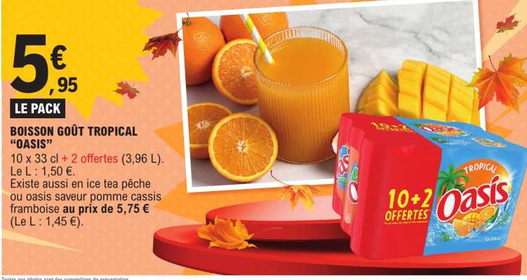 Boisson goût tropical 'Oasis'