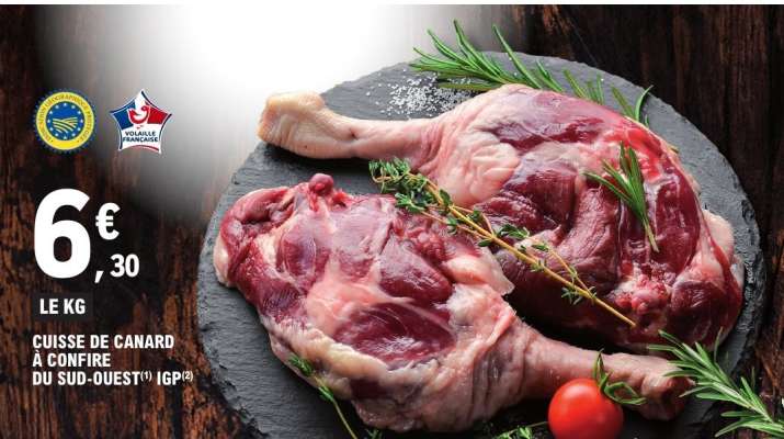 Cuisse de canard à confire du Sud-Ouest IGP