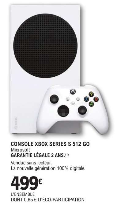 CONSOLE XBOX SERIES S 512 GO
