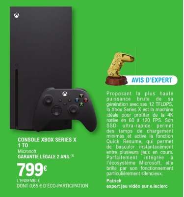 Console Xbox Series X 1 TO