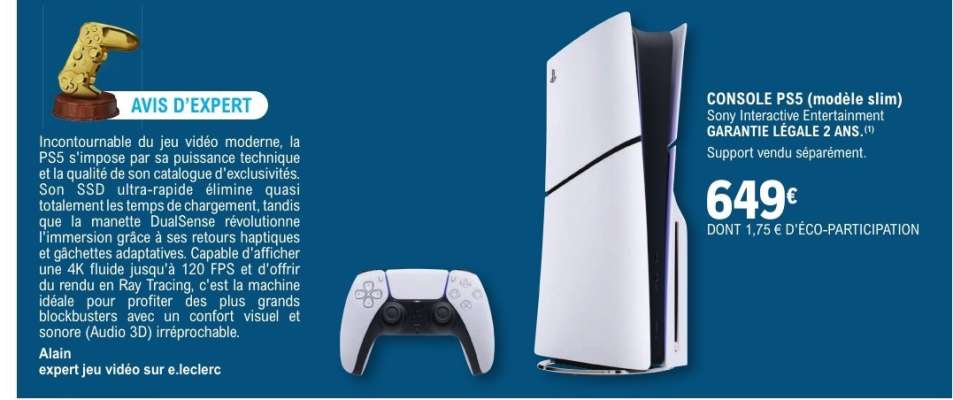 CONSOLE PS5 (modèle slim)