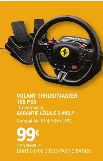 VOLANT THRUSTMASTER T98 PS5