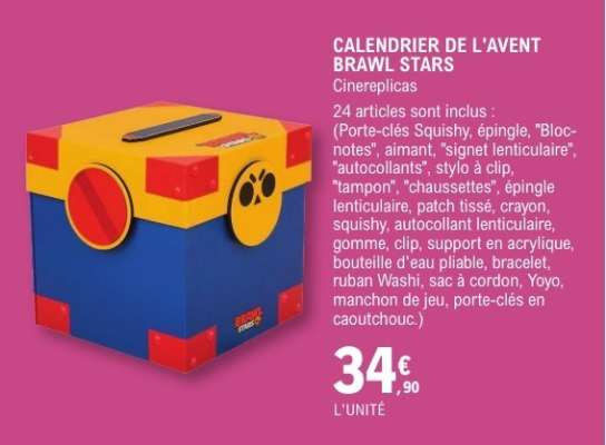 CALENDRIER DE L'AVENT BRAWL STARS