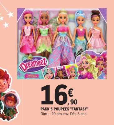 PACK 5 POUPÉES FANTASY