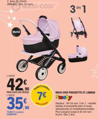 MAXI-COSI POUSSETTE ET LANDAU