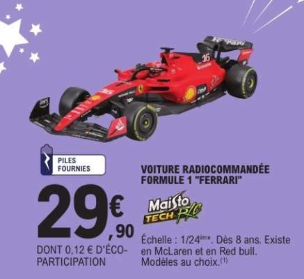 Voiture Radiocommandée Formule 1 "Ferrari"