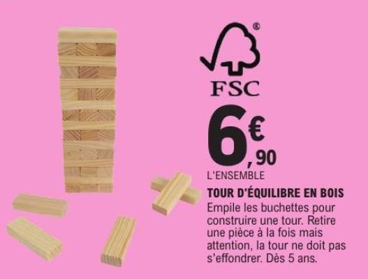 TOUR D'ÉQUILIBRE EN BOIS