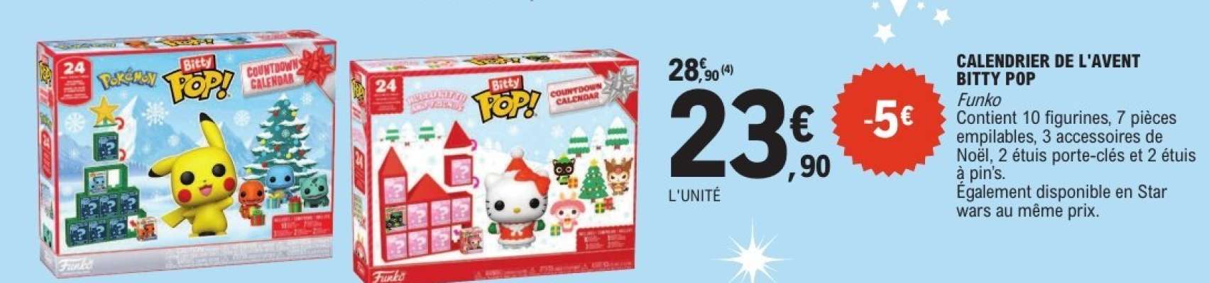 CALENDRIER DE L'AVENT BITTY POP