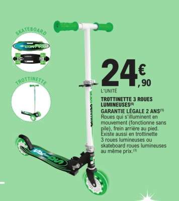 TROTTINETTE 3 ROUES LUMINEUSES