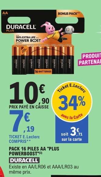 PACK 16 PILES AA "PLUS POWERBOOST"