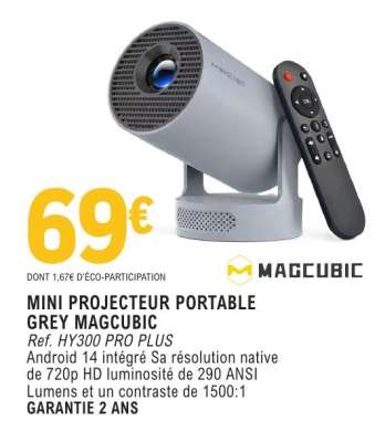 MINI PROJECTEUR PORTABLE GREY MAGCUBIC