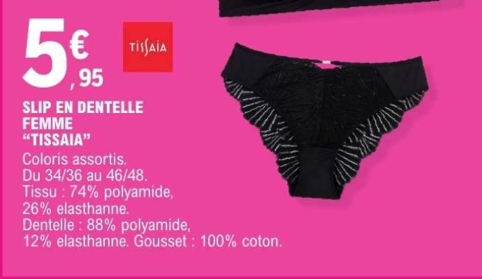 SLIP EN DENTELLE FEMME "TISSAIA"