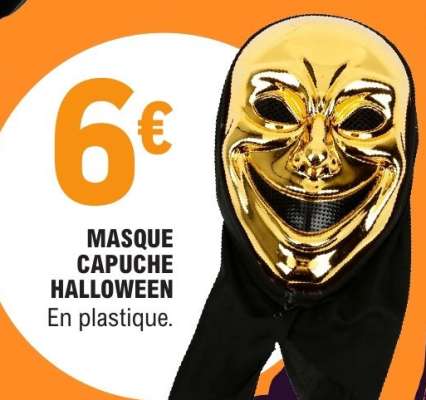 MASQUE CAPUCHE HALLOWEEN