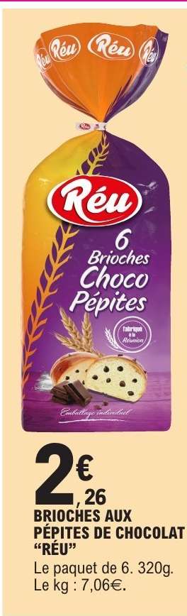 BRIOCHES AUX PÉPITES DE CHOCOLAT "RÉU"