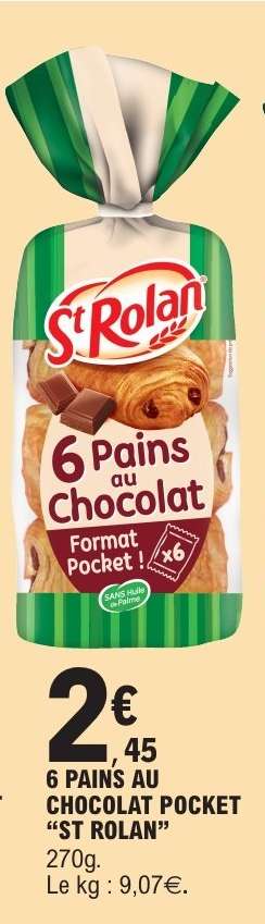 6 PAINS AU CHOCOLAT POCKET “ST ROLAN”