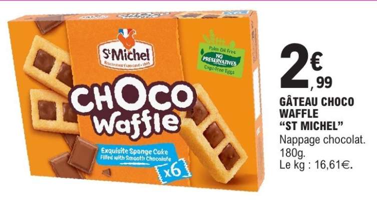 GÂTEAU CHOCO WAFFLE “ST MICHEL”